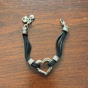 Brighton Black and Silver Heart Bracelet